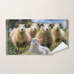 kudde schapen van baby-lammeren bad handdoek