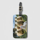 kudde schapen van baby-lammeren bagagelabel (Voorkant (verticaal))