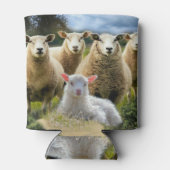 kudde schapen van baby-lammeren blikjeskoeler (Achterkant)