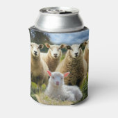 kudde schapen van baby-lammeren blikjeskoeler (Blikje Achterkant)