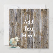 kudde schapen van baby-lammeren kaart (Achterkant)