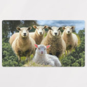 kudde schapen van baby-lammeren labels (Design 2)