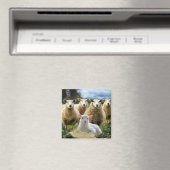 kudde schapen van baby-lammeren magneet (Insitu (Vaatwasser))