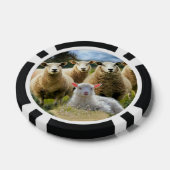 kudde schapen van baby-lammeren poker chips (Enkel)