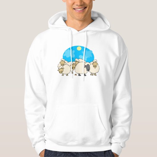 kudde van Mannen schapen Hoodie (Voorkant)