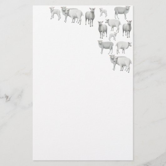 kudde van schapenbakkerij briefpapier (Voorkant)