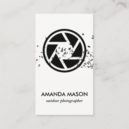 Kudde Vogels | Cameralenzen Visitekaartje (Voorkant)