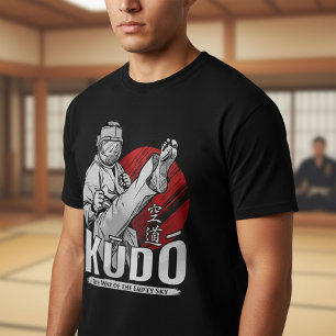 Kudo Martial Art - Vechters en Kanji-ontwerp T-shirt