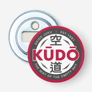 Kudo – Minimaal Japans embleem voor vechtsporten Button Flesopener