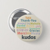 Kudos® Dank je wel Ronde Button 5,7 Cm (Voorkant /achterkant)