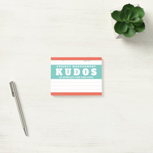 Kudos erkenning projectmanagement post-it® notes (Kantoor)
