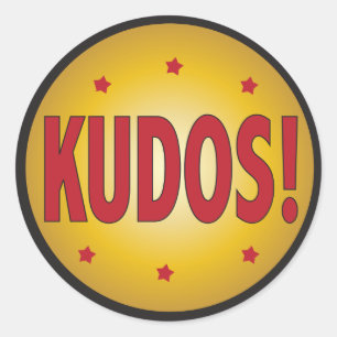KUDOS herkenning en waardering Ronde Sticker