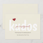 Kudos Je bent een zwangere Kaart van felicitaties (Voorkant / Achterkant)