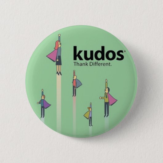 Kudos® Superheld Ronde Button 5,7 Cm (Voorkant)