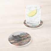 Kudu Bull Zandsteen Onderzetter (Zijkant)