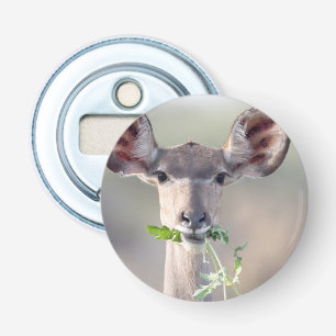 Kudu portret button flesopener