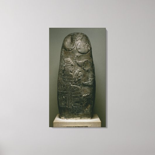 Kudurru of Nazimaruttash, King of Babylon, c.1328- Canvas Afdruk (Voorkant)