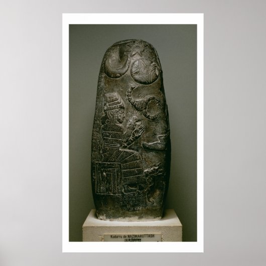 Kudurru of Nazimaruttash, King of Babylon, c.1328- Poster (Voorkant)
