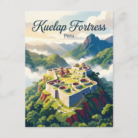 Kuelap Archeologisch Complex Peru Briefkaart (Voorkant)