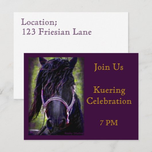 Kuering Celebrards Uitnodiging Briefkaart (Voorkant / Achterkant)