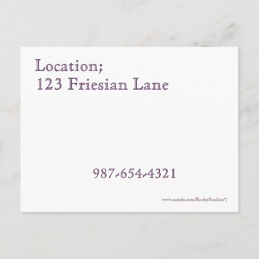 Kuering Celebrards Uitnodiging Briefkaart (Achterkant)