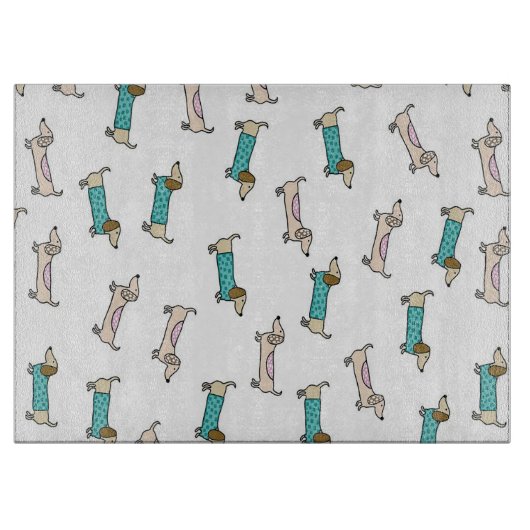 Kuffelkaas van dachshunds snijplank (Voorkant)