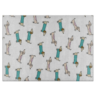 Kuffelkaas van dachshunds snijplank