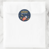 Kuffelkast Astronaut Buitenruimte Kinderen op zate Ronde Sticker (Tas)