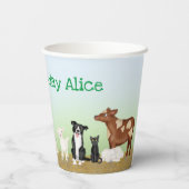 Kuffelkwekerij verjaardagsfeest papieren bekers (Achterkant)