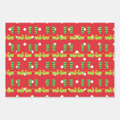 Kuffeltje meisje voeten kerstmis gevierd inpakpapier vel (Voorkant 2)