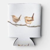 Kuffelvogels waterverf bos in het wild blikjeskoeler (Voorkant)