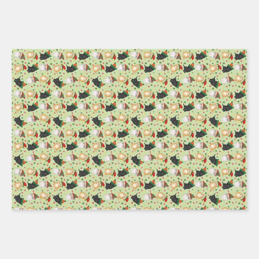 Kuffetjes kerstpapier inpakpapier vel (Voorkant 2)