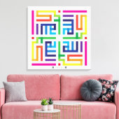 Kufi Calligraphy Allahuakbar-003 Canvas Afdruk (Insitu (Woonkamer))