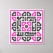 Kufi Calligraphy Bismillah-002 Canvas Afdruk (Voorkant)