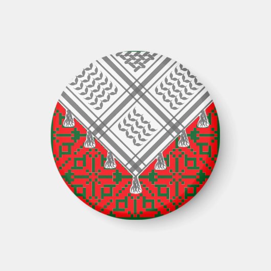 Kufiya and Tatreez Magneet (Voorkant)