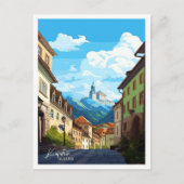 Kufstein Oostenrijk vintage reisillustratie Briefkaart (Voorkant)