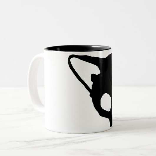 Kuginh™ Black Cat Skull mok (Voorkant links)