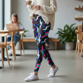 Kühn bliksemschichtpatroon uit het verleden leggings