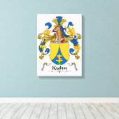 Kuhn Family Crest Canvas Afdruk (Insitu (Houten vloer))
