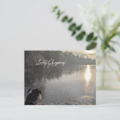 Kuhsee am Morgen mit Hund in Augsburg Briefkaart (Staand voorkant)