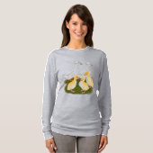 Kuif-eend Familie T-shirt (Voorkant volledig)