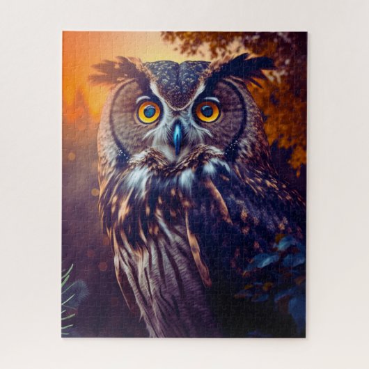 Kuif Owl in Forest Natuur Wildlife Bird Animal Legpuzzel (Verticaal)