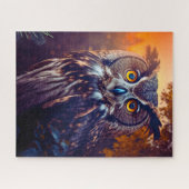 Kuif Owl in Forest Natuur Wildlife Bird Animal Legpuzzel (Horizontaal)