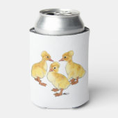 Kuif witte eendjes blikjeskoeler (Blikje Voorkant)