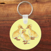 Kuif witte eendjes sleutelhanger (Voorkant)