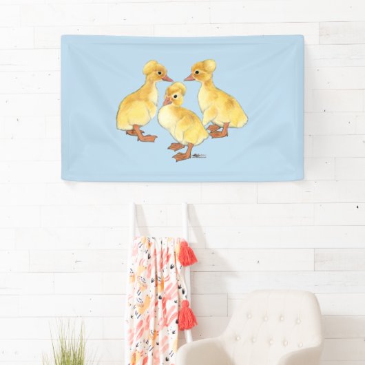 Kuif witte eendjes spandoek (Insitu)