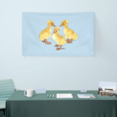 Kuif witte eendjes spandoek (Beurs)