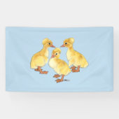 Kuif witte eendjes spandoek (Horizontaal)