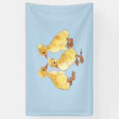 Kuif witte eendjes spandoek (Verticaal)