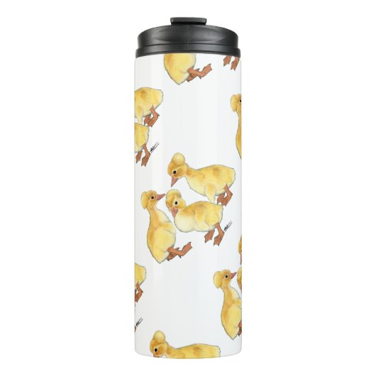 Kuif witte eendjes thermosbeker (Voorkant)
